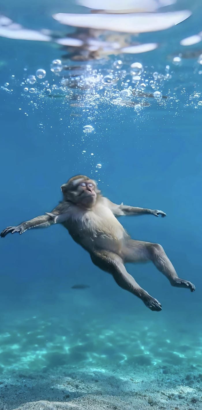 bộ sưu tập hình nền khỉ dưới biển