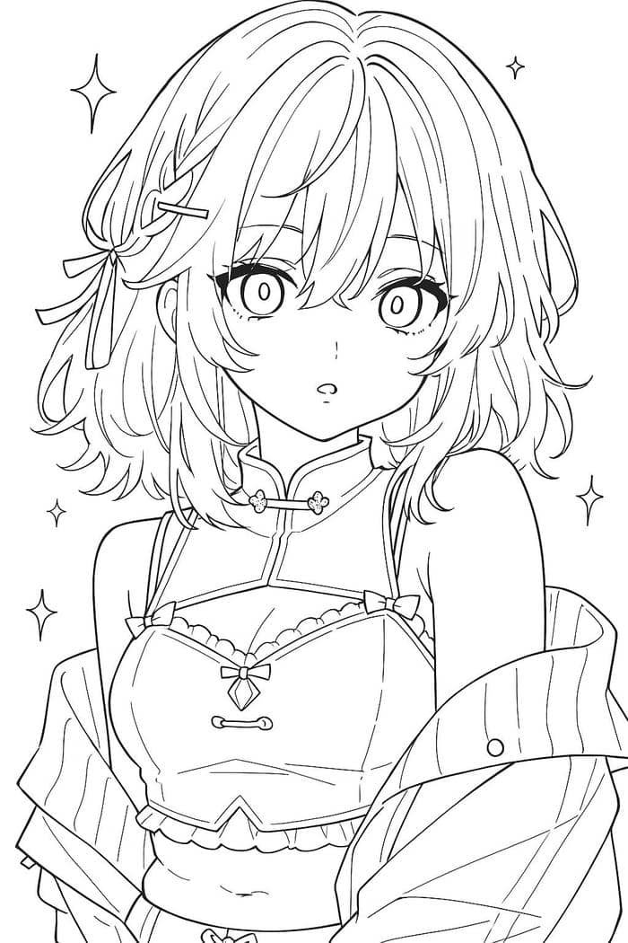 bức tranh tô màu anime