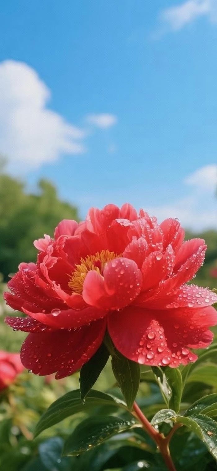 các ảnh nền hoa mẫu đơn đỏ