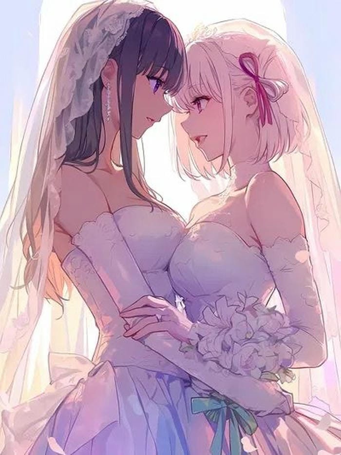 hai cô gái anime thân thiết