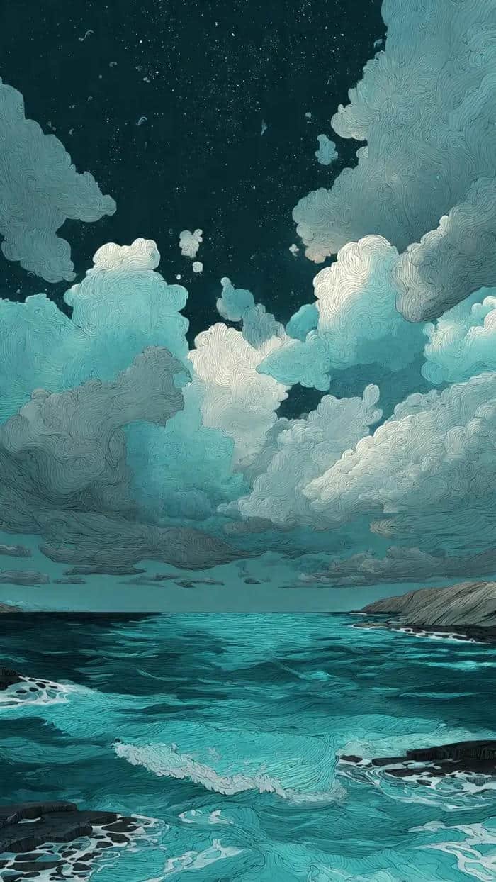 hình ảnh biển đẹp buồn ban đêm