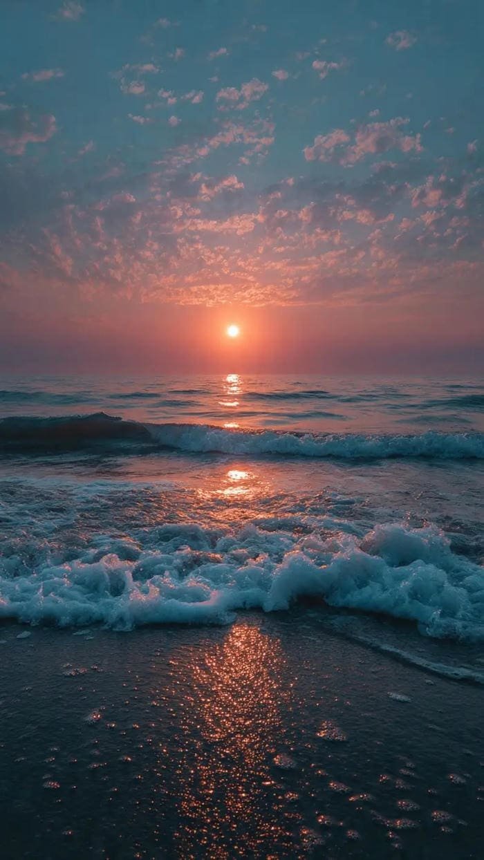 hình ảnh biển hoàng hôn 4k cực chill