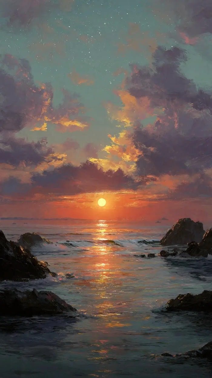 hình ảnh biển hoàng hôn buổi chiều