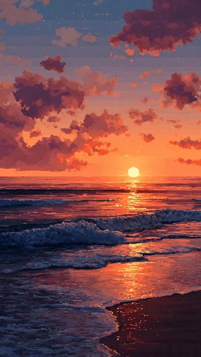 hình ảnh biển hoàng hôn nền điện thoại