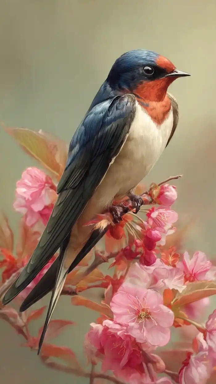 hình ảnh chim én mùa xuân 3d cực đẹp