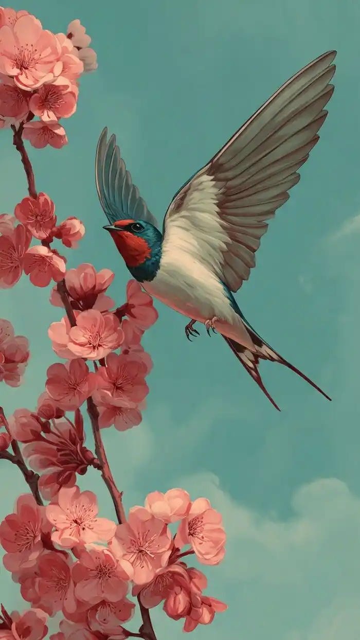 hình ảnh chim én mùa xuân 4k cực đẹp