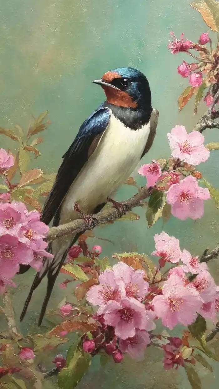 hình ảnh chim én mùa xuân 4k đẹp