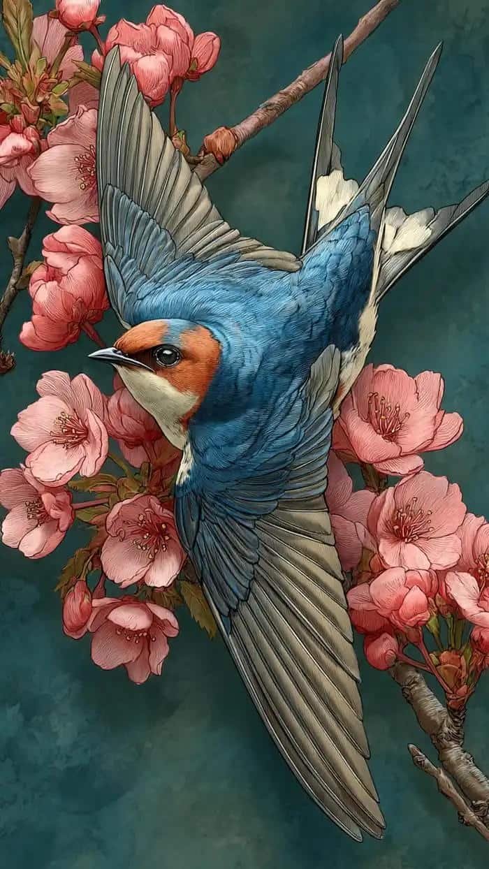 hình ảnh chim én mùa xuân 4k