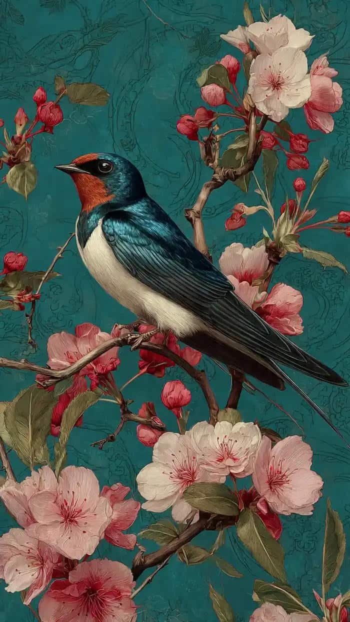 hình ảnh chim én mùa xuân cực bình yên