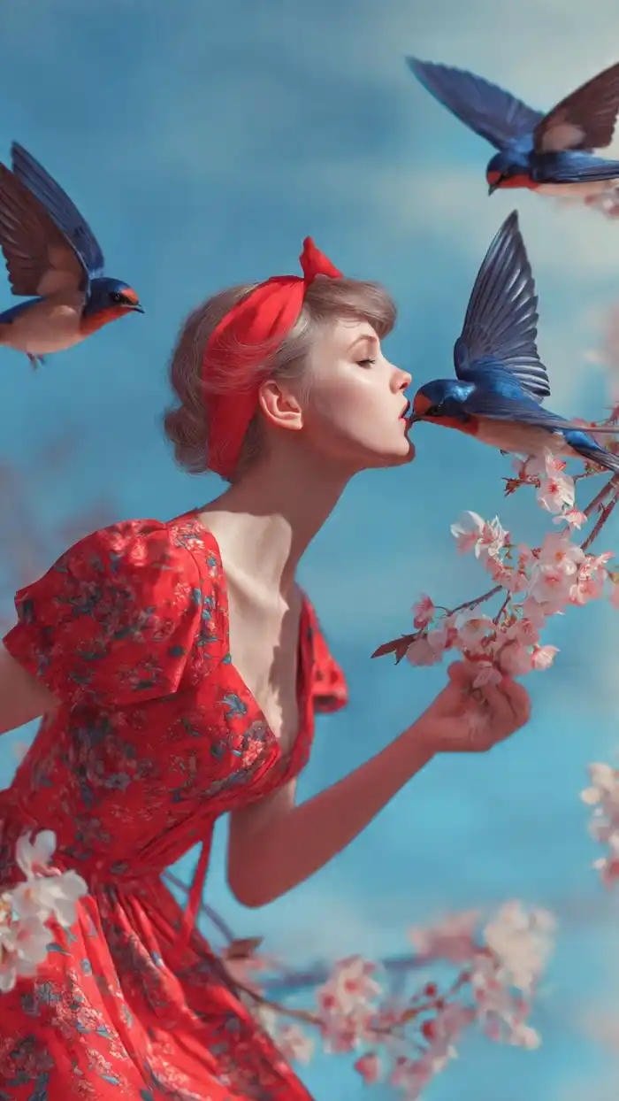 hình ảnh chim én mùa xuân cực dễ thương