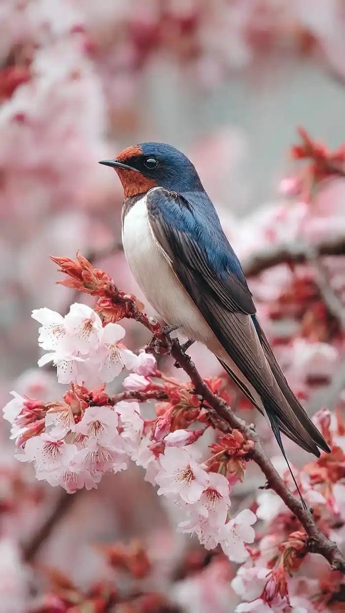 hình ảnh chim én mùa xuân nghệ thuật