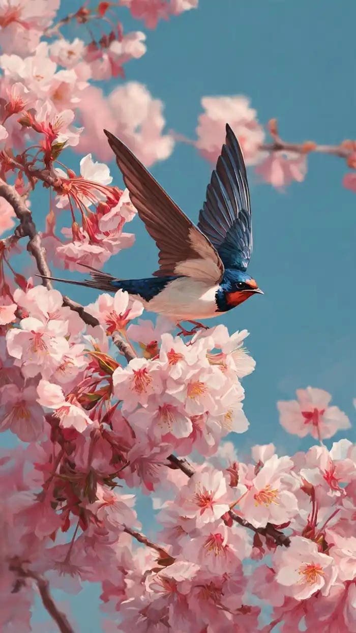 hình ảnh chim én mùa xuân rất đẹp