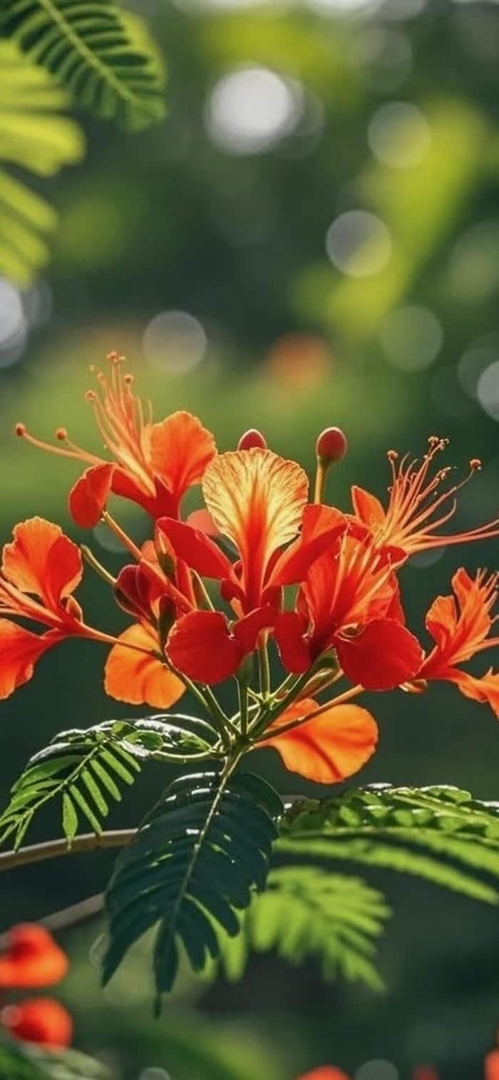 hình ảnh hoa phượng ở sân trường đầy kỷ niệm