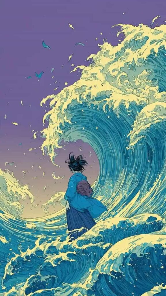 hình ảnh sóng biển anime cực đẹp