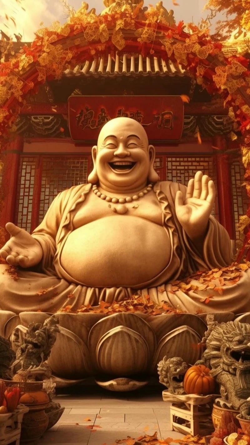 hình nền điện thoại phật di lặc bình an