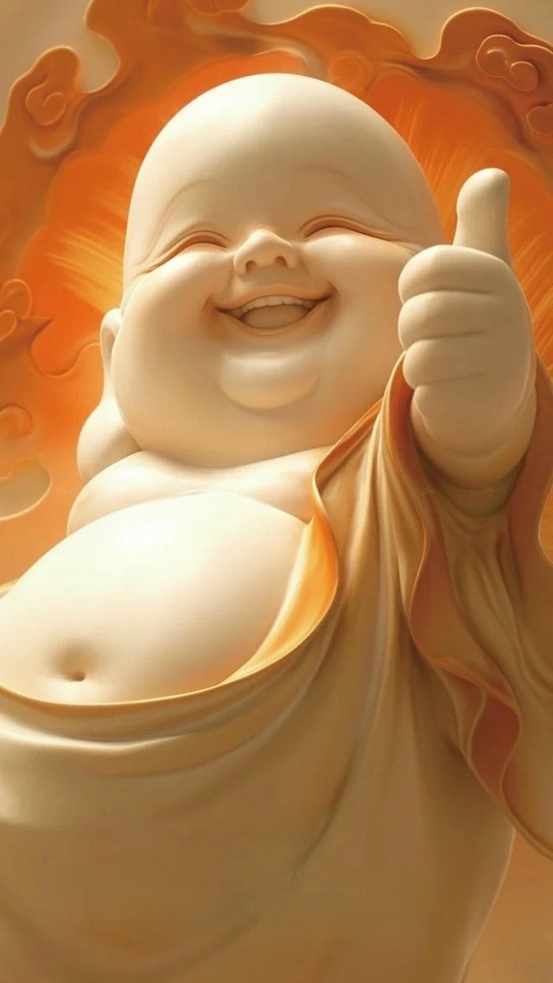 hình nền điện thoại phật di lặc may mắn