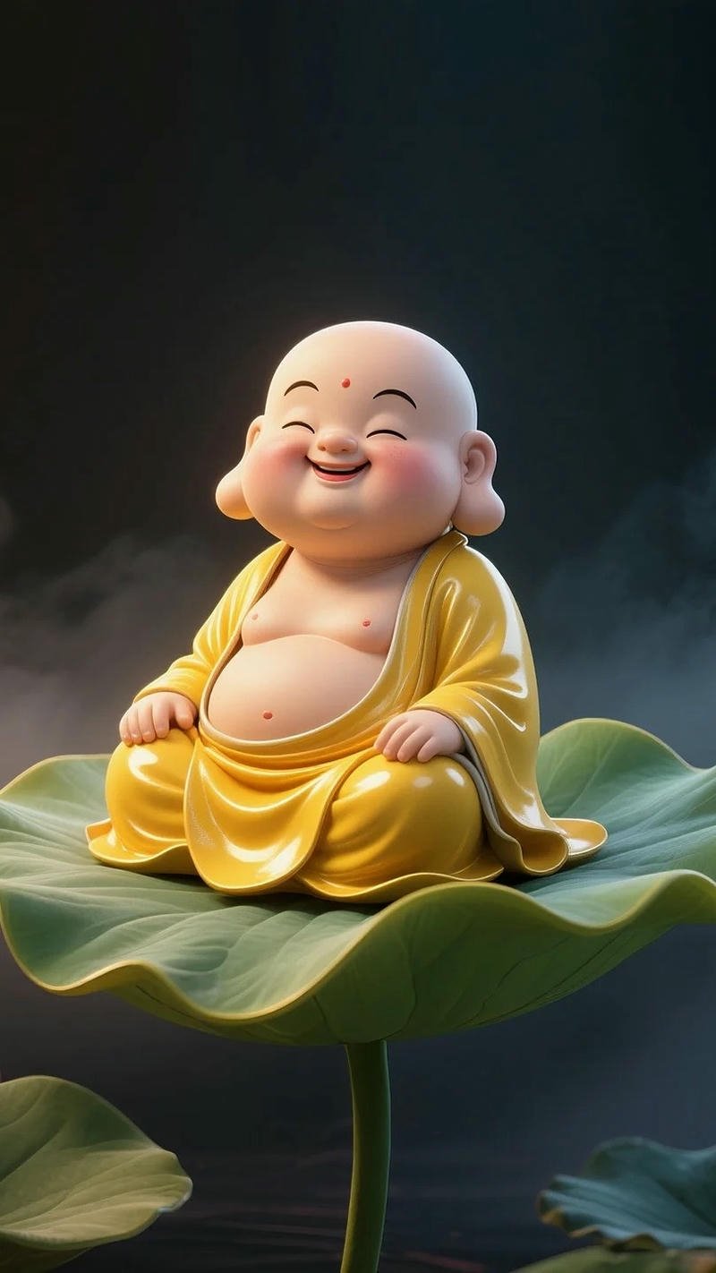 hình nền điện thoại phật di lặc tỏa sáng