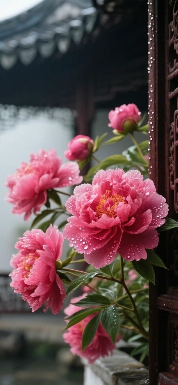 hình nền hoa mẫu đơn hồng