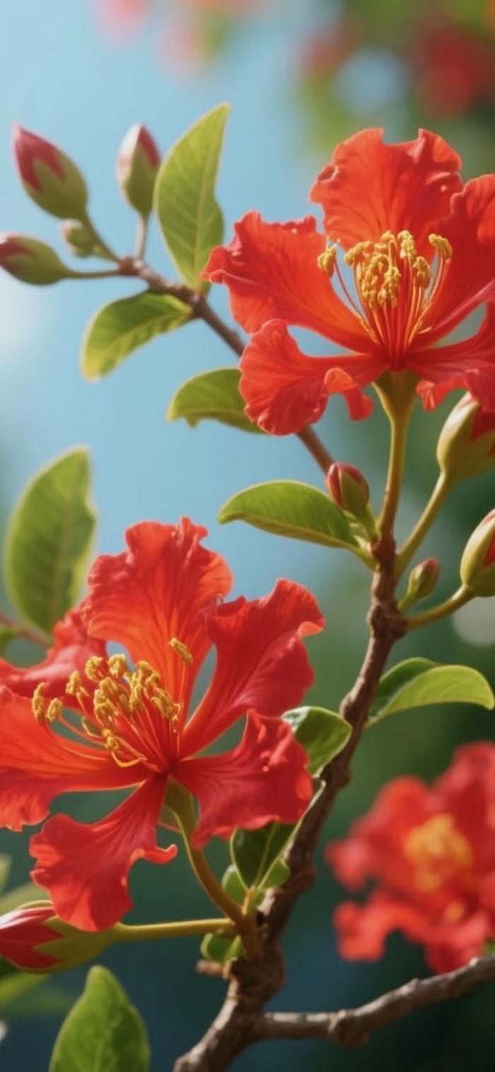 hình nền hoa phượng trên cành