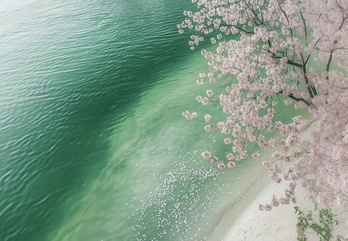 hình nền mặt nước xanh 8K