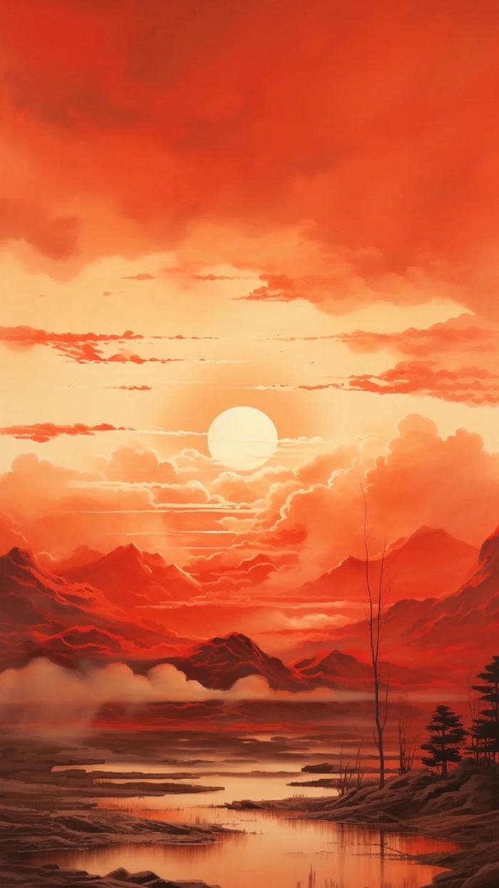 hình nền may mắn cho mệnh hỏa màu đỏ