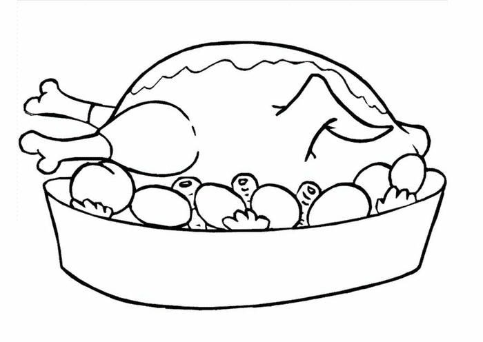 mẫu tranh tô màu đồ ăn