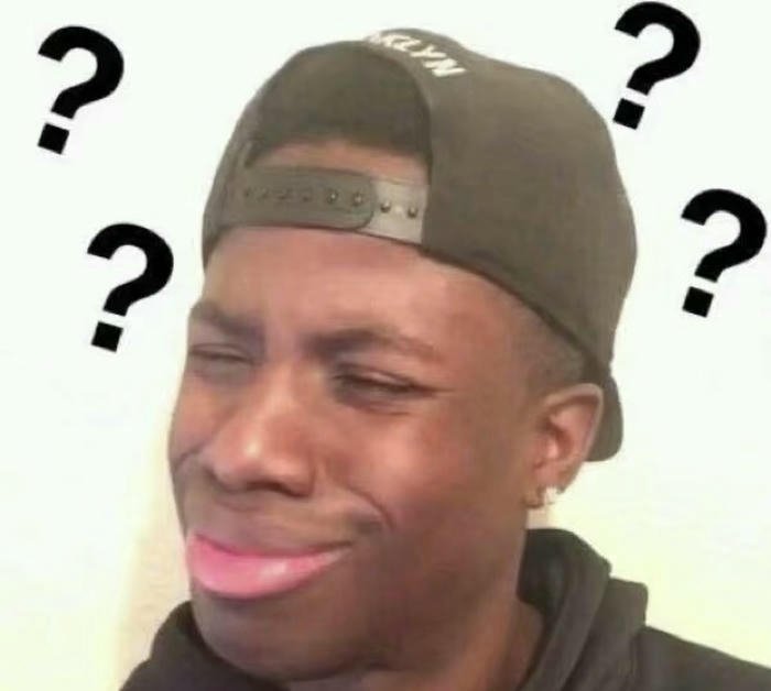 meme dấu hỏi chấm biểu cảm kiểu ngớ ngẩn