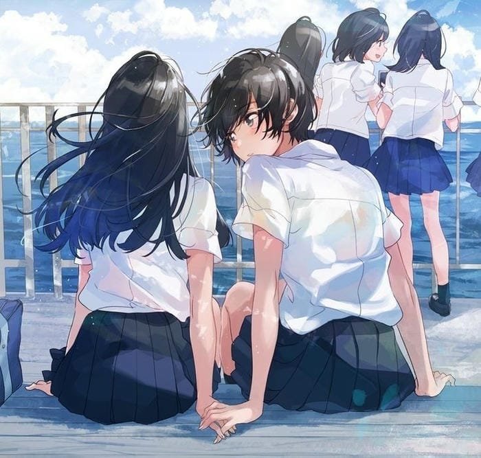 nét đẹp đôi anime nữ