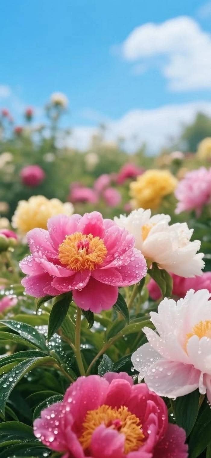 những hình nền hoa mẫu đơn trong vườn nhà