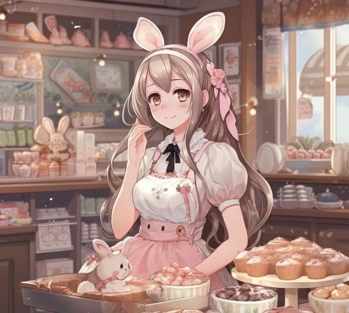 nữ hầu anime mềm mại