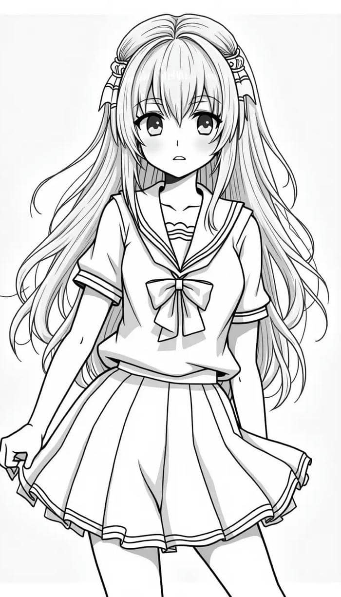 tải tranh tô màu anime