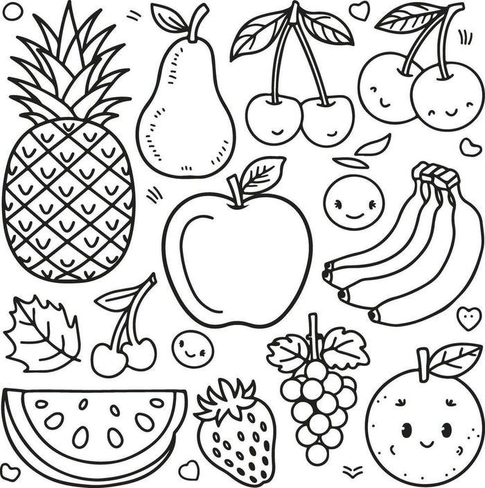 tô màu hoa quả đẹp