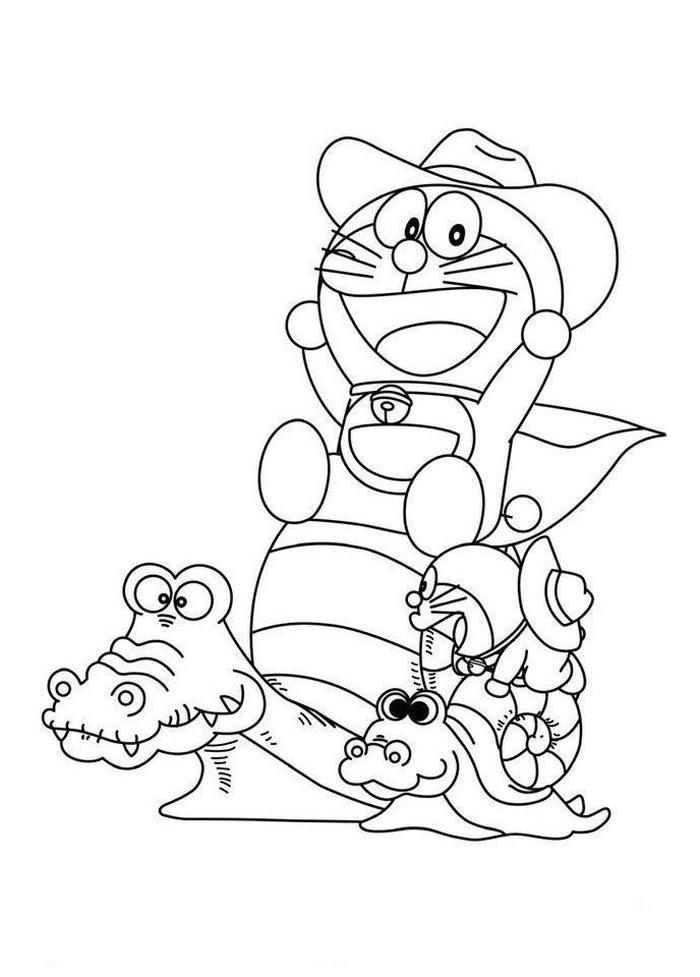 tranh doremon cho bé tập tô