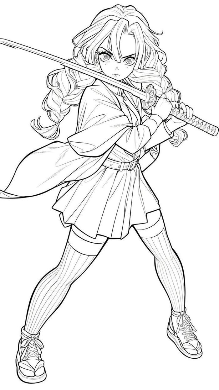 tranhanime cổ trang tô màu