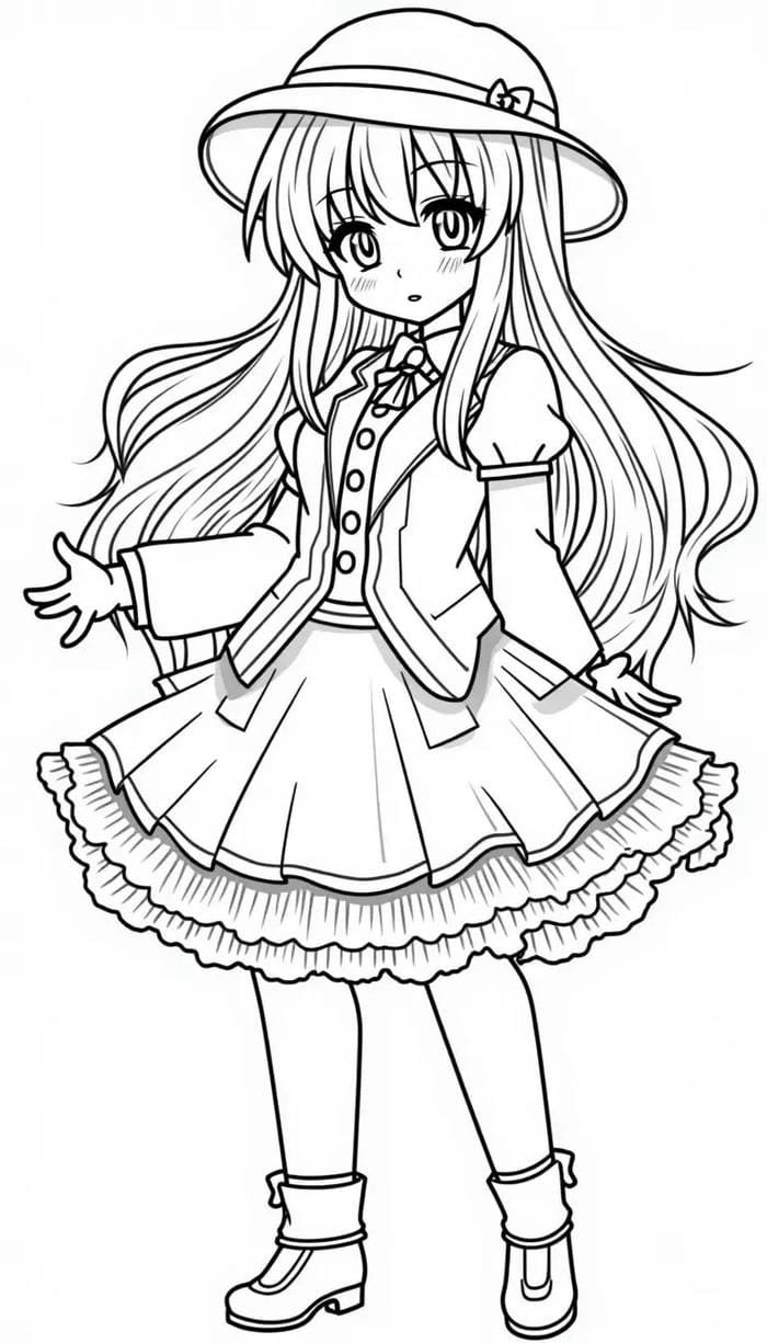 tranh anime đẹp nhất cho bé tô màu