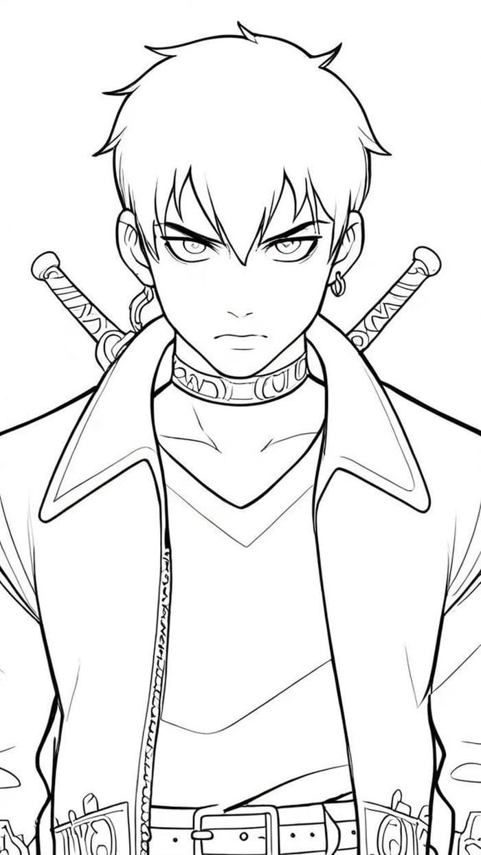 tranh anime hoạt hình tô màu