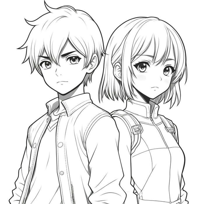 tranh tô màu anime ngầu