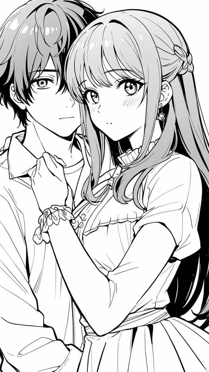 tranh anime ngộ nghĩnh để tô màu