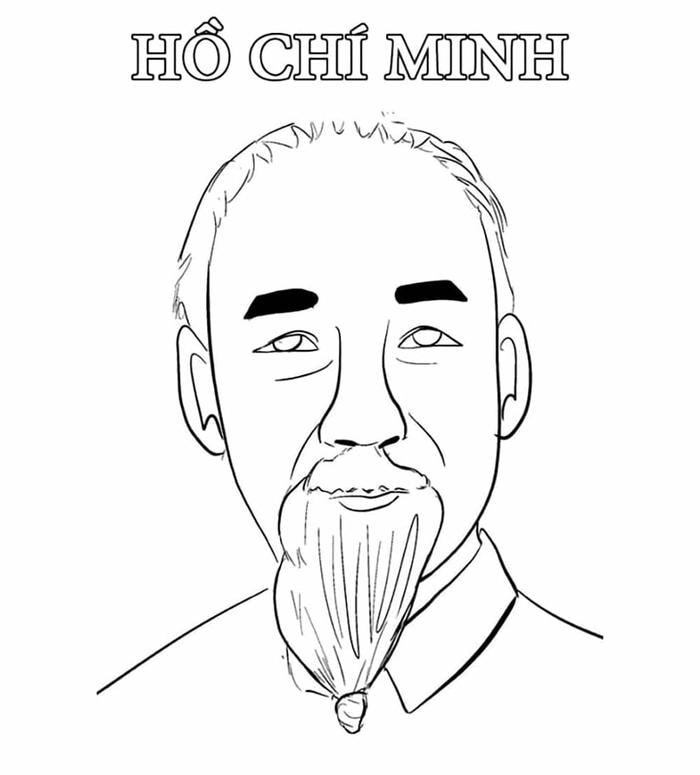tranh tô màu chân dung bác hồ chí minh kính yêu