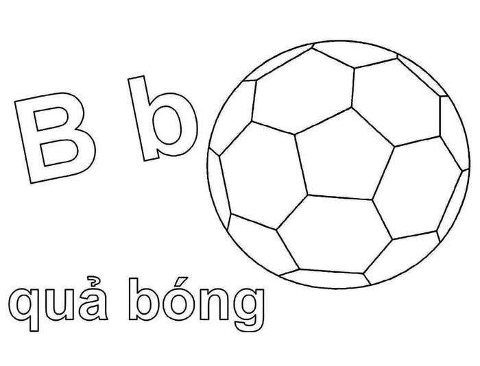 tranh tô màu chữ cái B