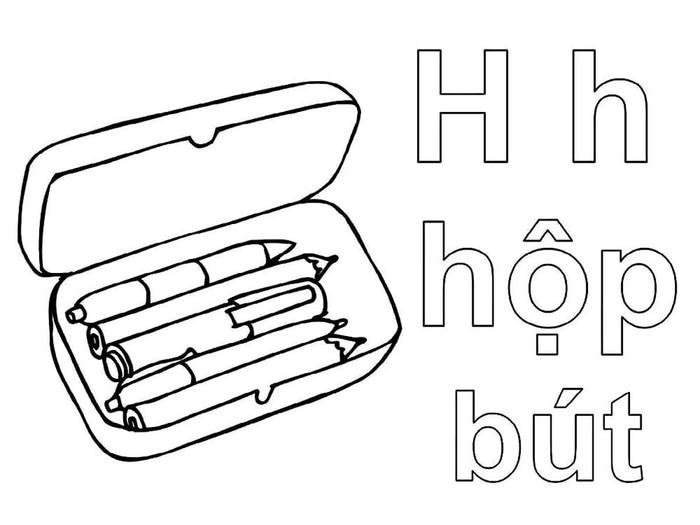 hình chữ cái H để tô màu