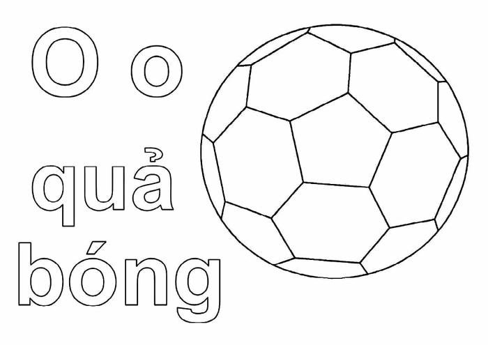 ảnh vẽ tô màu chữ cái O