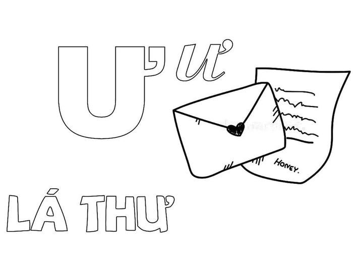 tranh rỗng chữ cái Ư