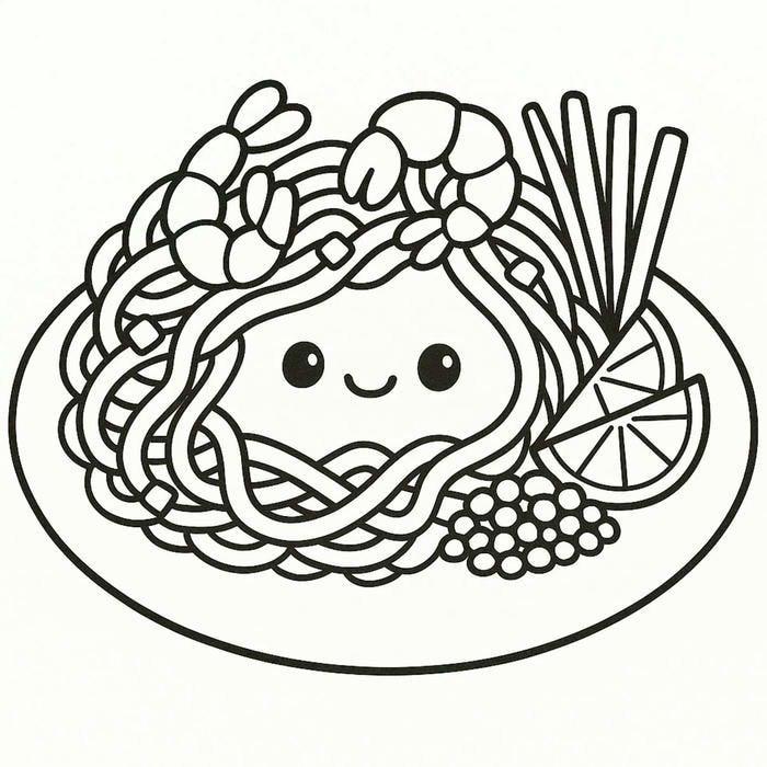 tranh tô màu đồ ăn dễ thương nhất