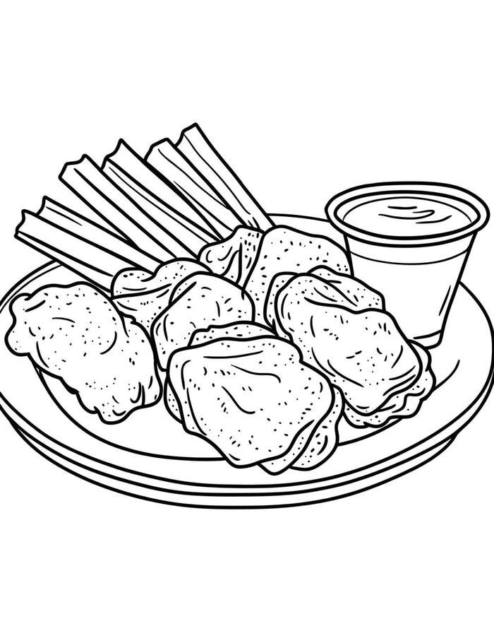 tranh tô màu đồ ăn dễ tô