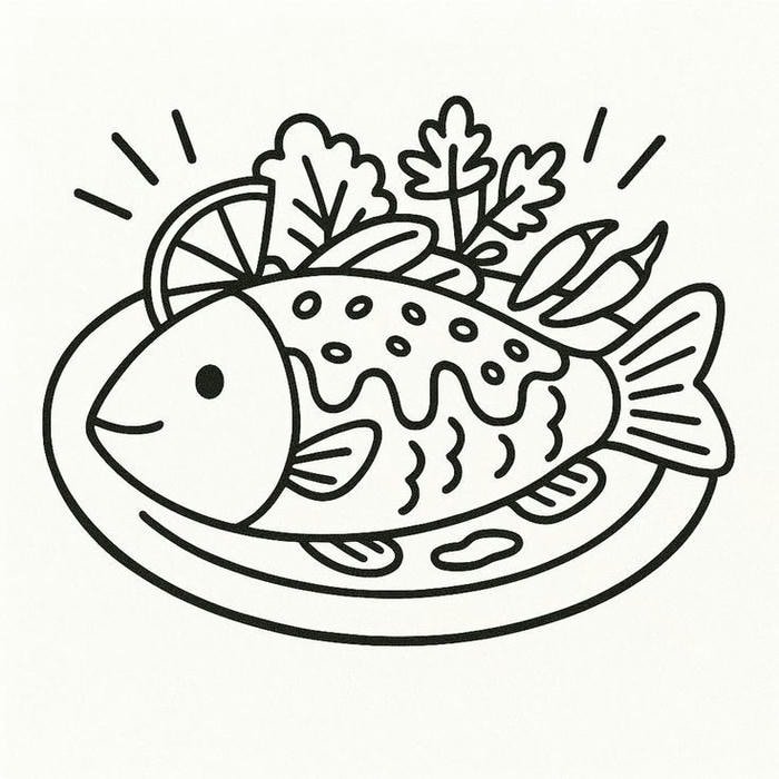 tranh tô màu đồ ăn đẹp