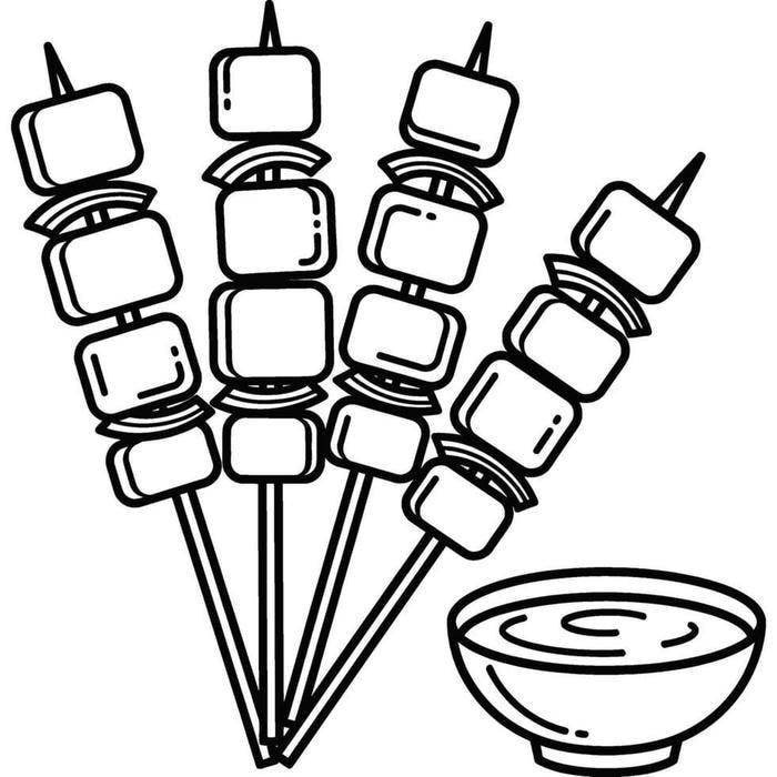 tranh tô màu đồ ăn mới nhất