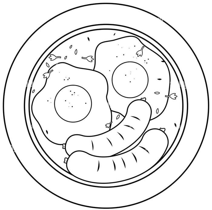 tranh tô màu đồ ăn nhanh cho bé