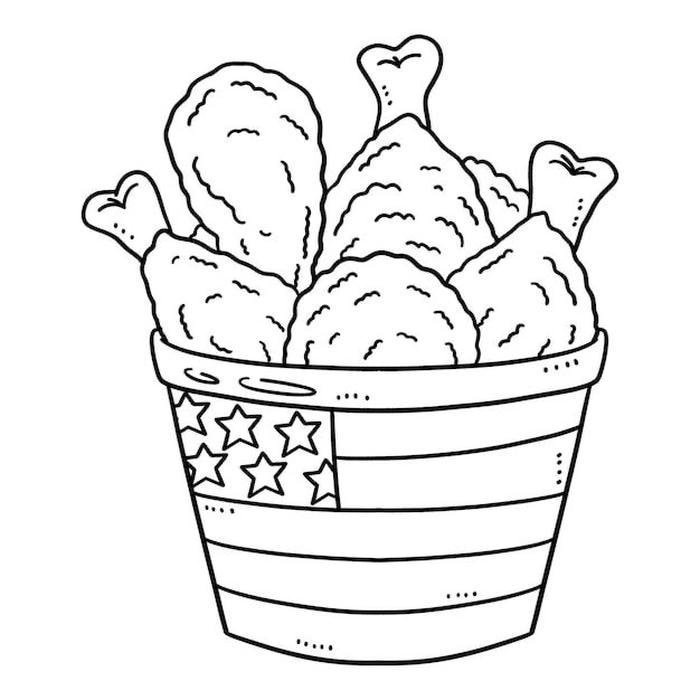 tranh tô màu đồ ăn sáng