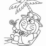 tranh tô màu doremon anime